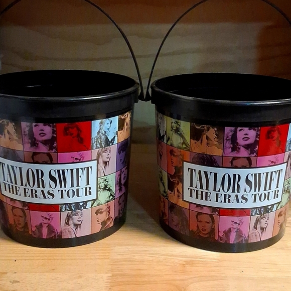 Taylor Swift The Eras Tour Black Multicolored Popcorn Snack Buckets. - Picture 1 of 5